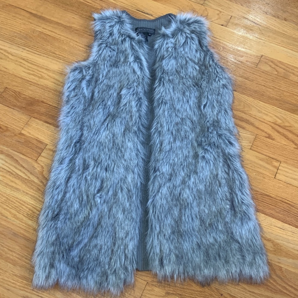 Live a Little Gray Faux Fur Vest
